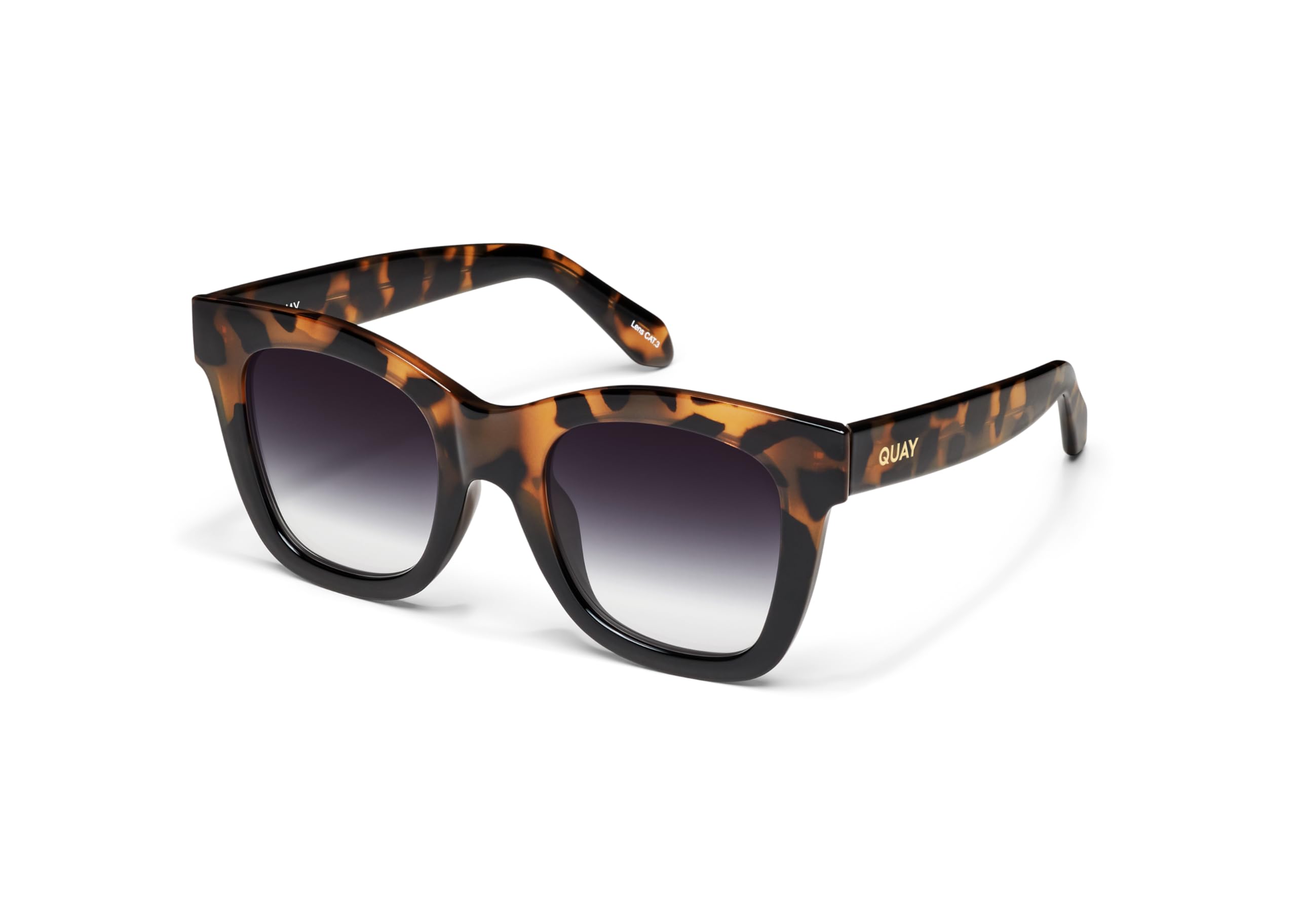 QUAY After Hours Polarized Sunglasses, Oversized Women Square Sunglasses with UV Protection, Statement Designer Shades
